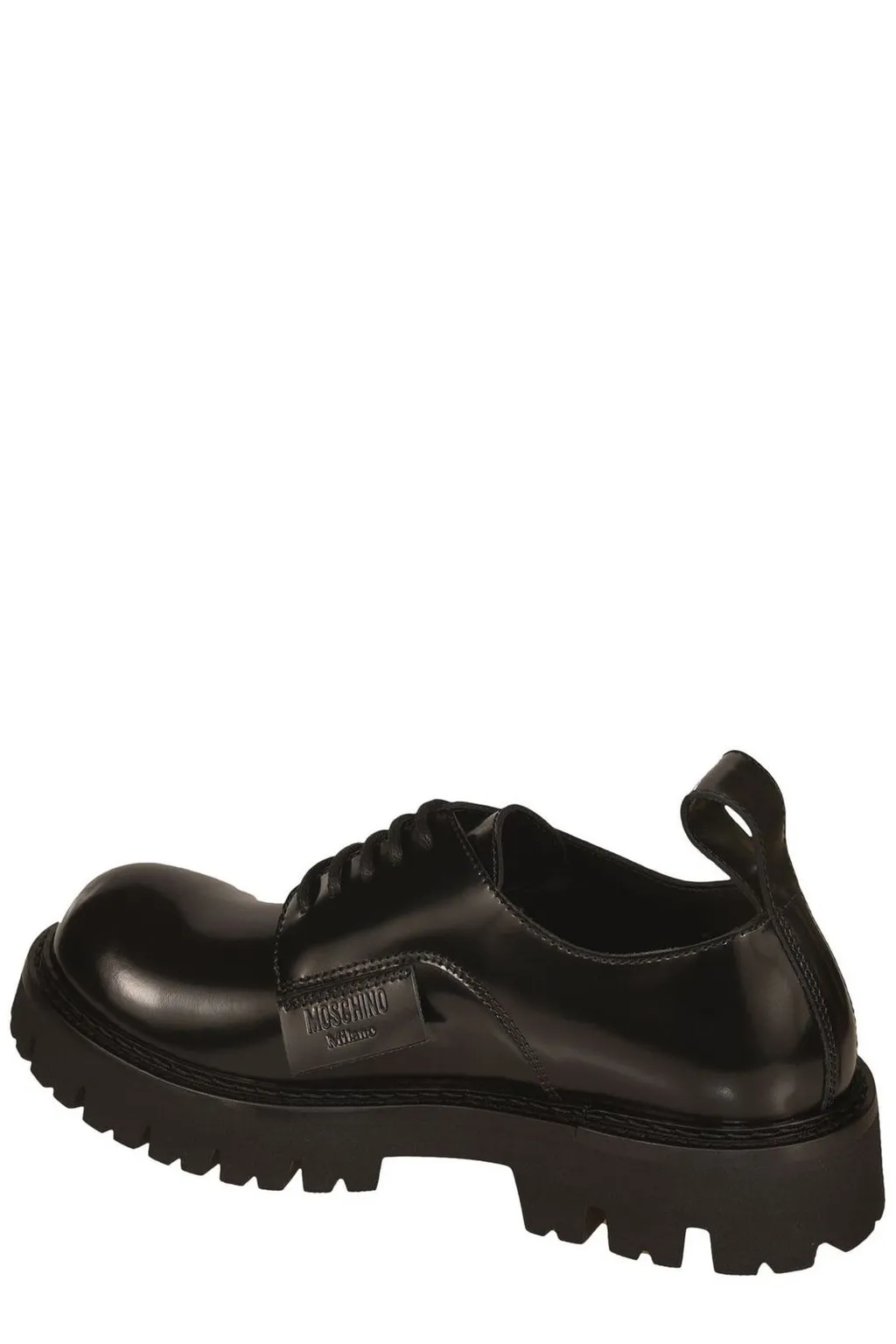 Moschino Round Toe Lace-Up Shoes