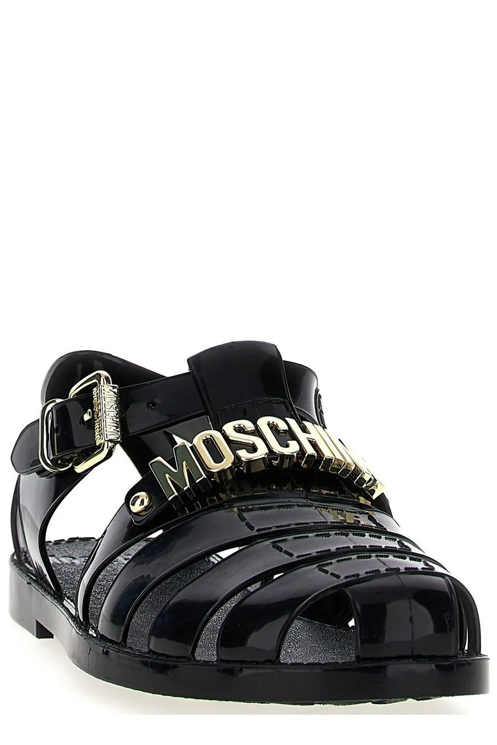 Moschino Logo Lettering Jelly Sandals