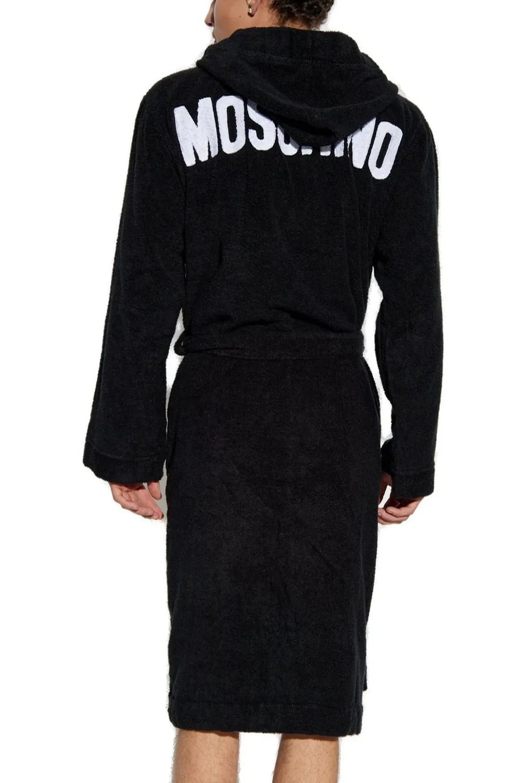Moschino Logo Intarsia Hooded Bathrobe