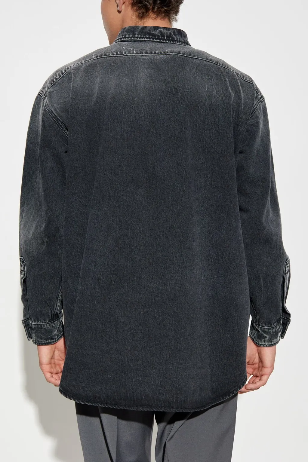 Moschino Logo Patch Denim Shirt