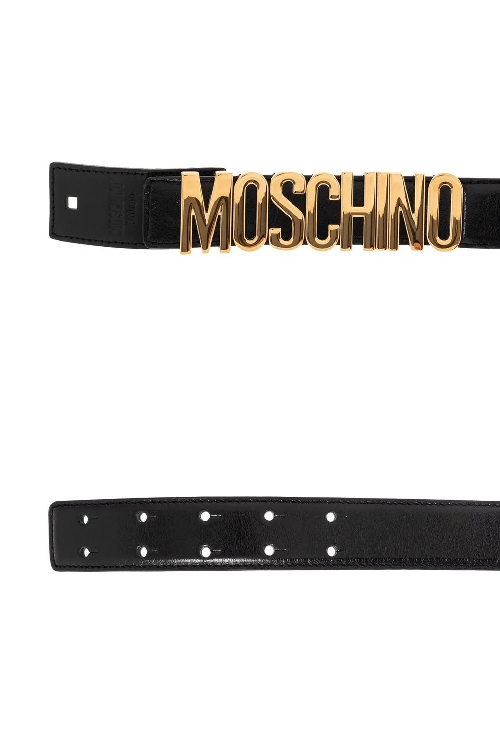 Moschino Logo Lettering Buckle Belt