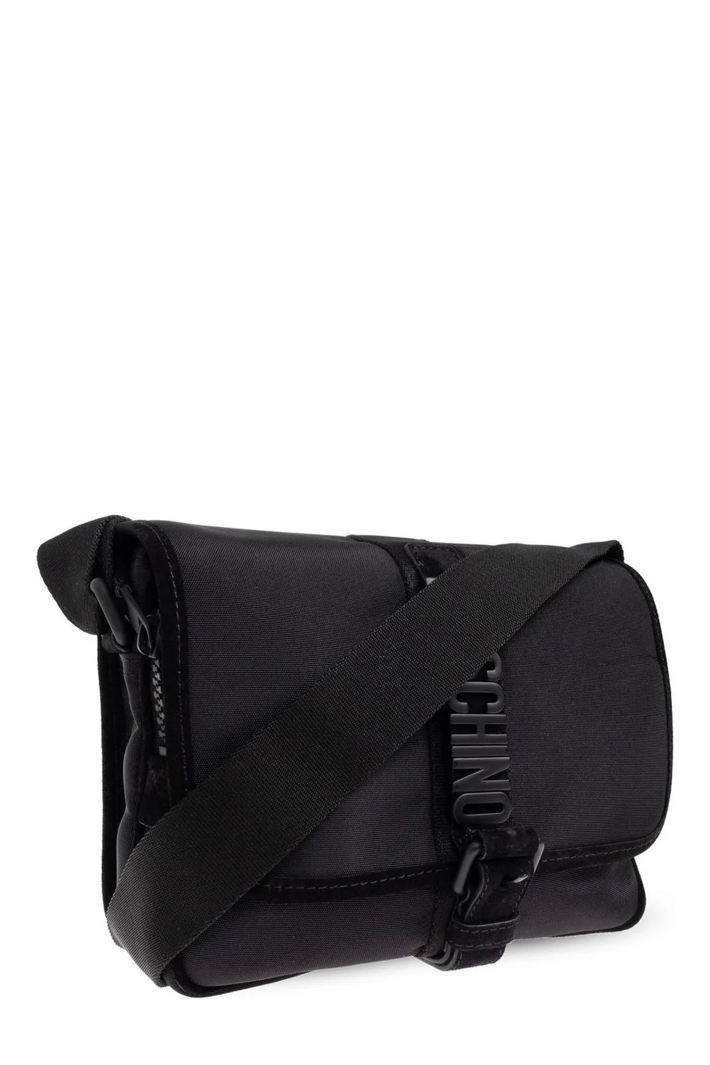 Moschino Logo Lettering Flap Shoulder Bag