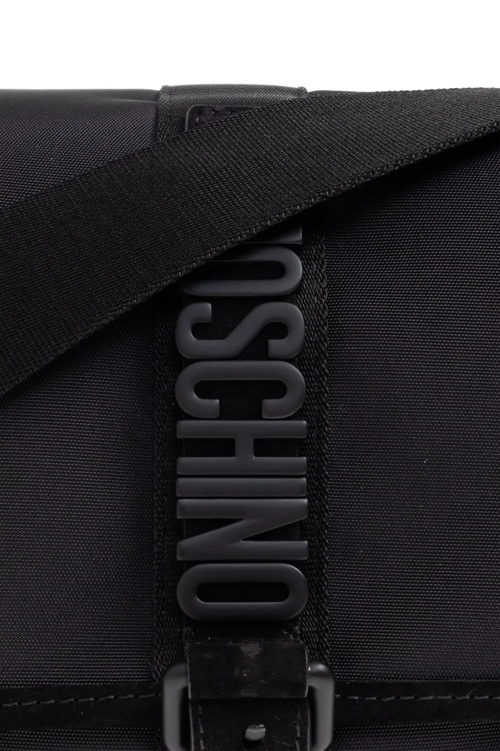 Moschino Logo Lettering Flap Shoulder Bag