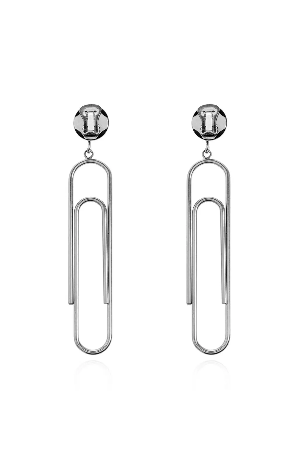 Moschino Logo Engraved Clip-On Earrings