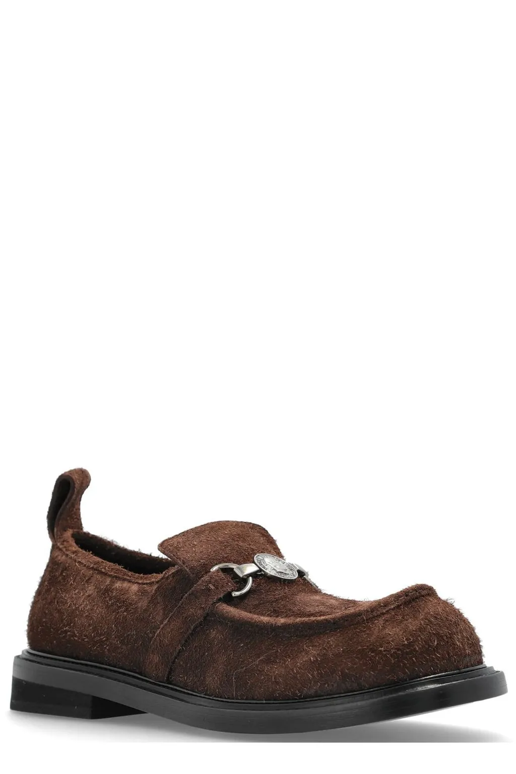 Moschino Round Toe Slip-On Loafers