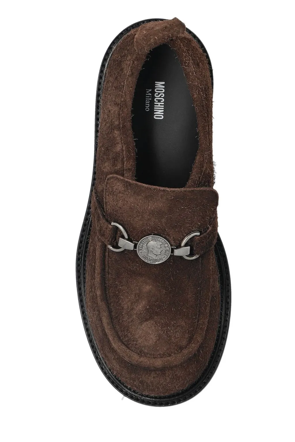 Moschino Round Toe Slip-On Loafers