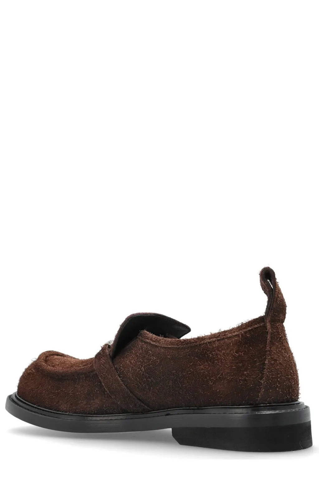 Moschino Round Toe Slip-On Loafers
