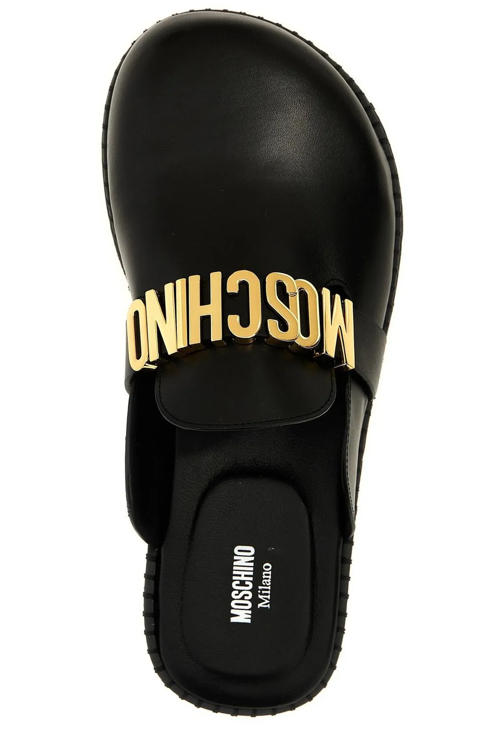Moschino Birky Logo Lettering Mules