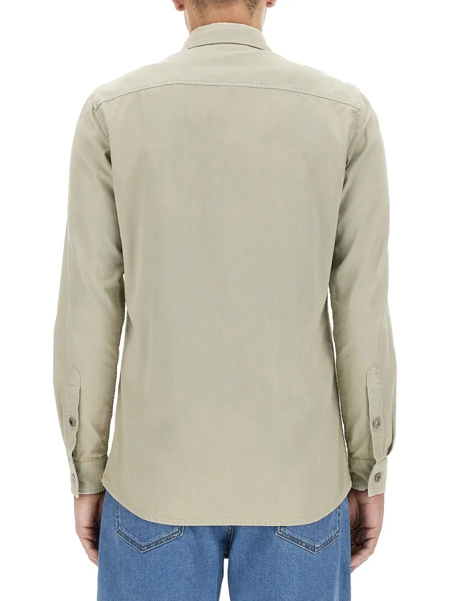 Moschino Buttoned Long-Sleeved Denim Shirt