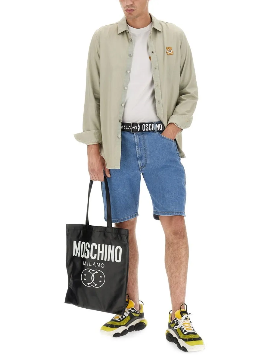 Moschino Buttoned Long-Sleeved Denim Shirt