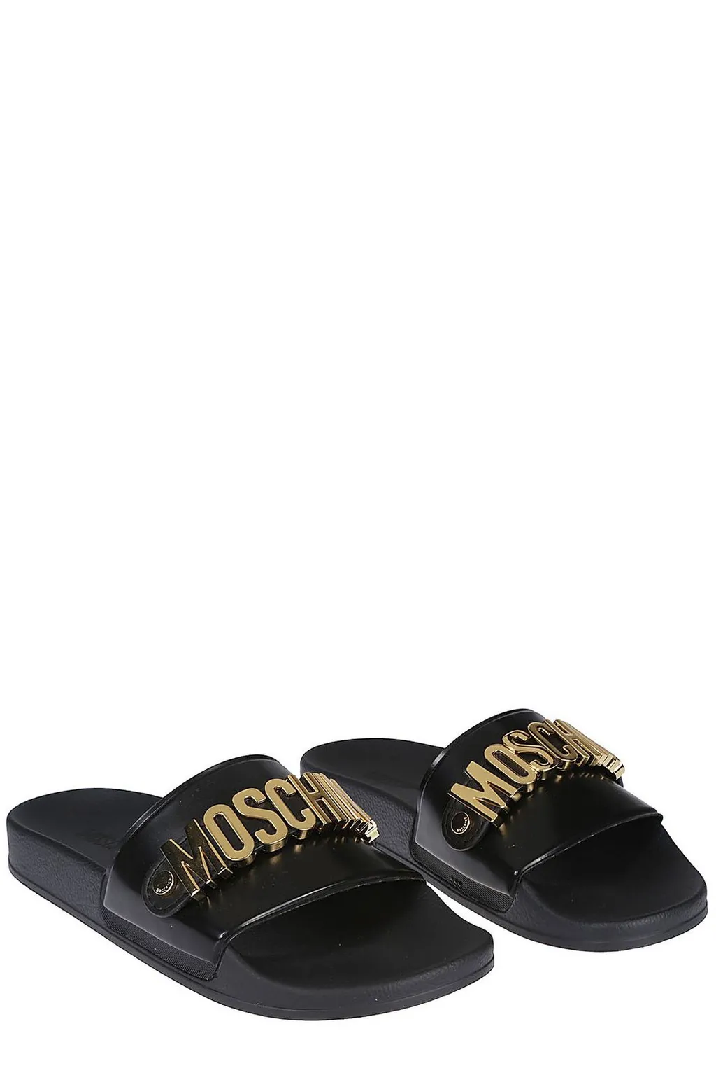Moschino Logo Lettering Slip-On Slides