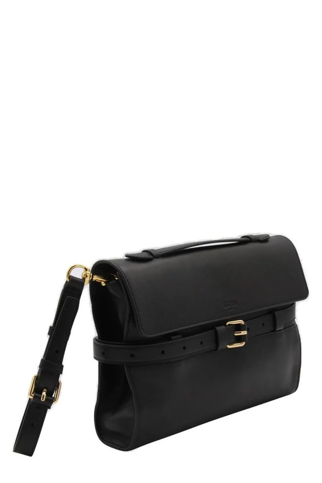 Moschino Logo Embossed Shoulder Bag