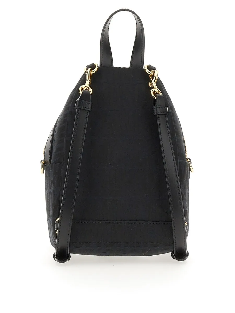 Moschino Monogram Logo Printed Backpack
