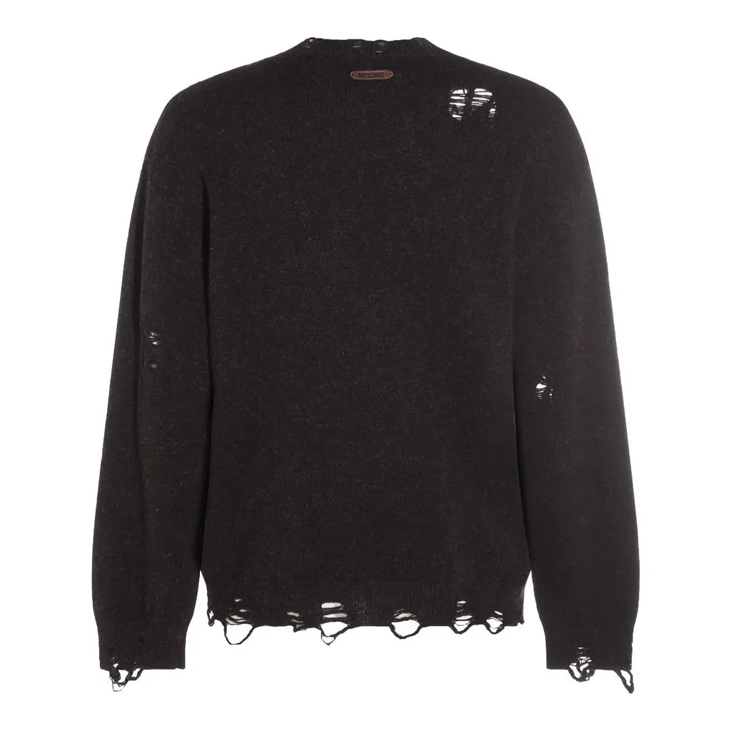 Moschino Distressed Crewneck Jumper