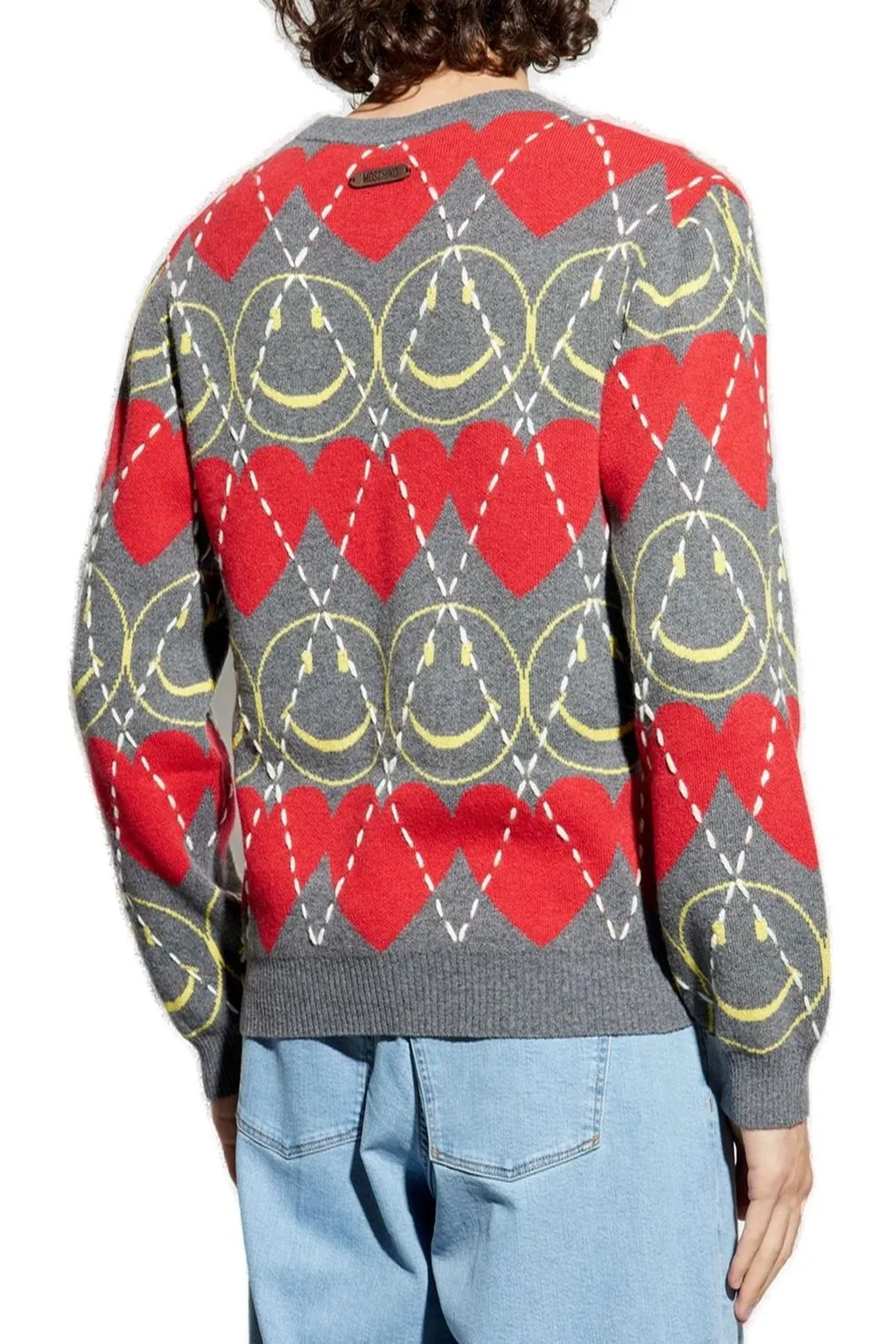 Moschino Smiley Patterned Knitted Jumper