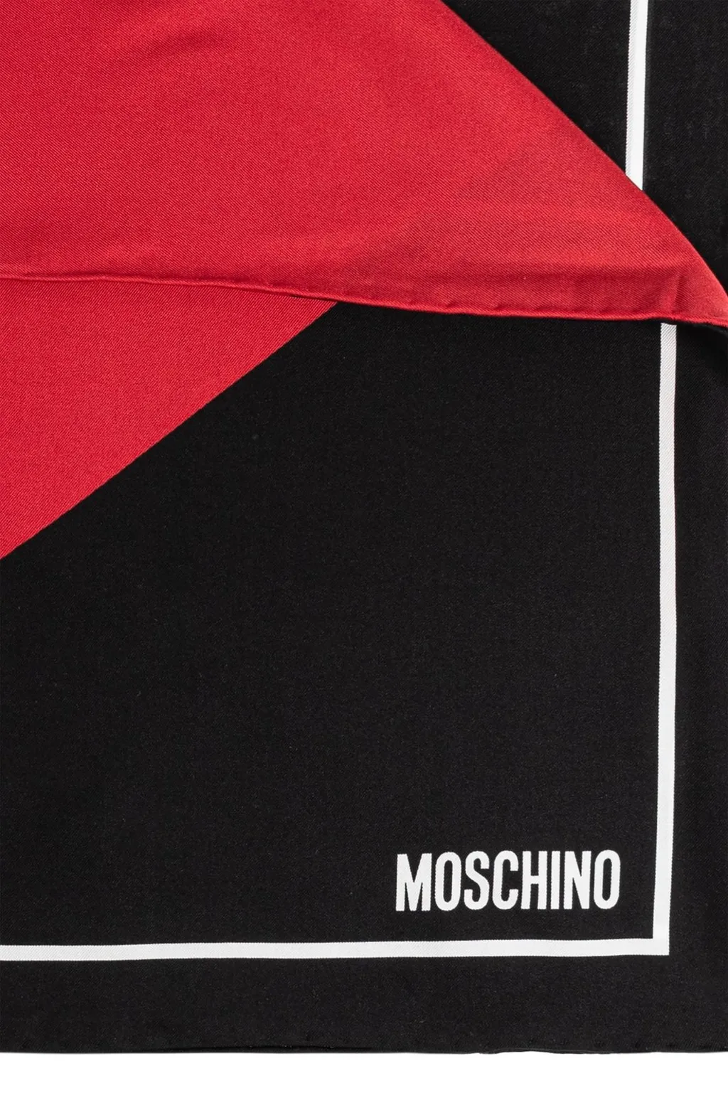 Moschino Rose Prineted Finished-Edge Scarf