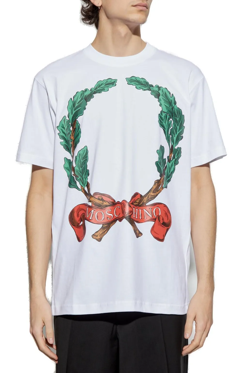 Moschino Laurel Printed Crewneck T-Shirt