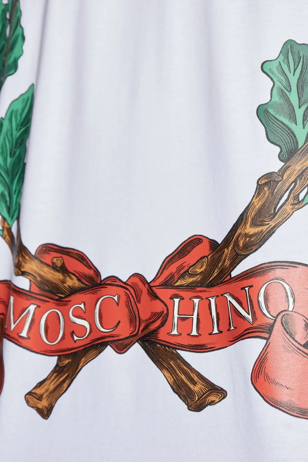 Moschino Laurel Printed Crewneck T-Shirt