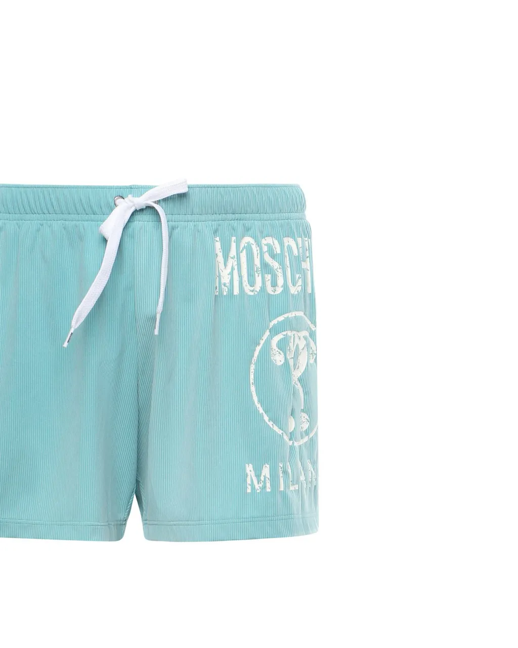 Moschino Logo Printed Drawstring Swim Shorts