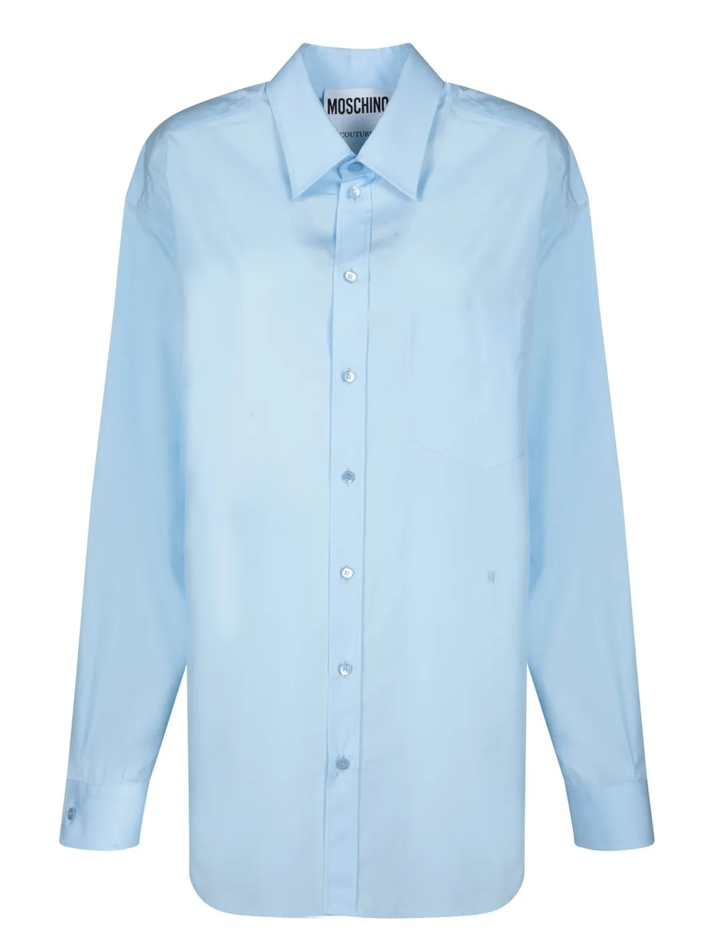 Moschino Long Sleeved Curved Hem Shirt