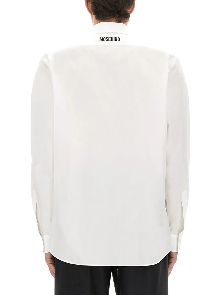 Moschino Goose Embroidered Long-Sleeved Shirt