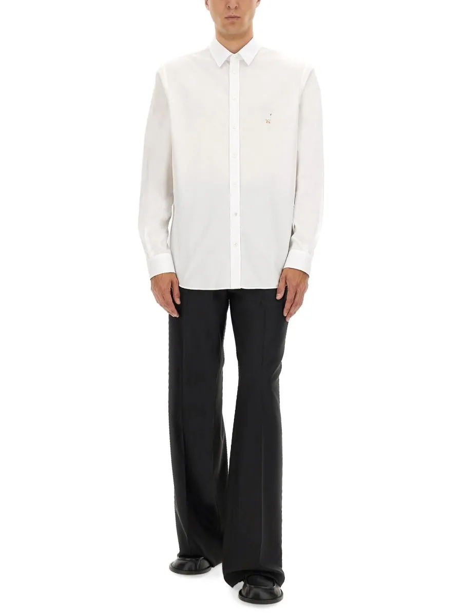 Moschino Goose Embroidered Long-Sleeved Shirt