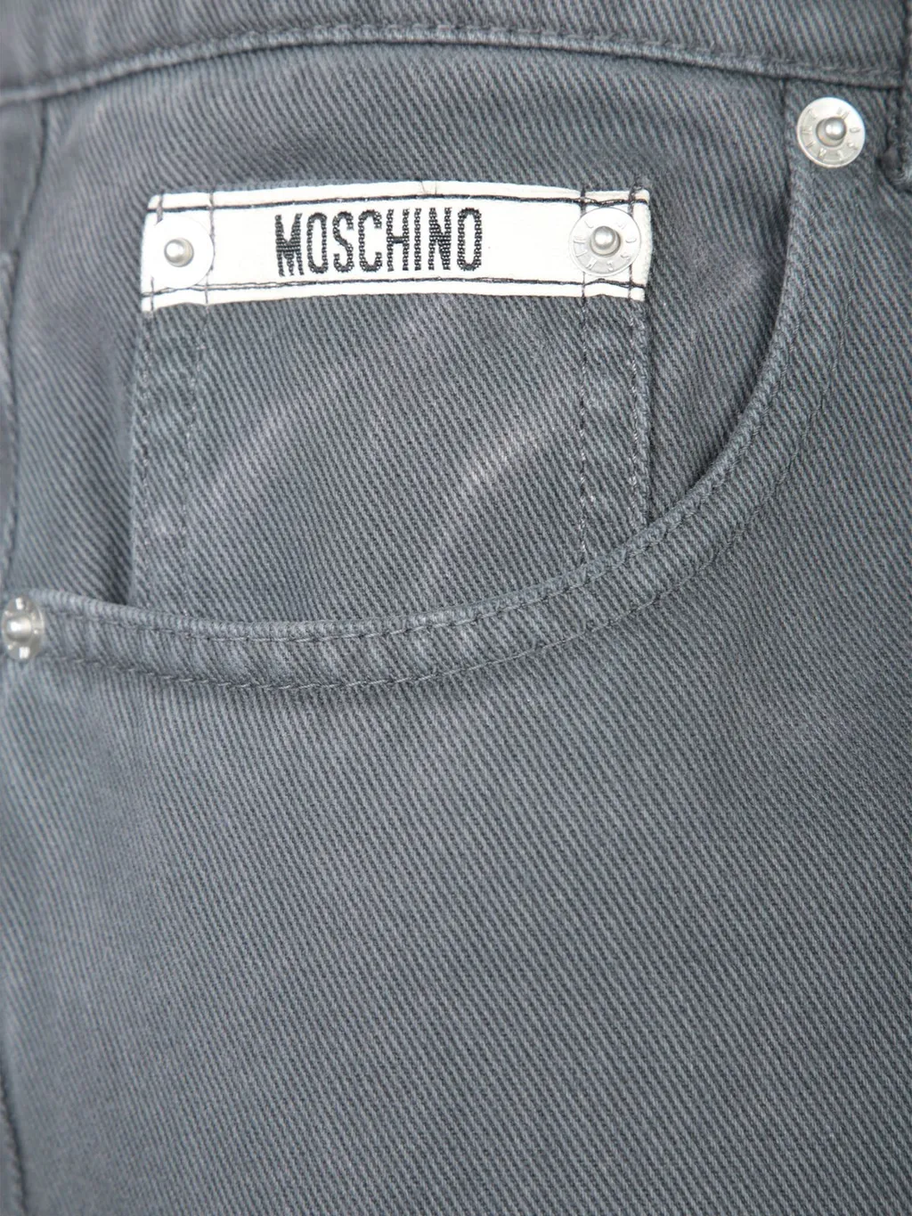 Moschino Logo Patch Straight-Leg Jeans