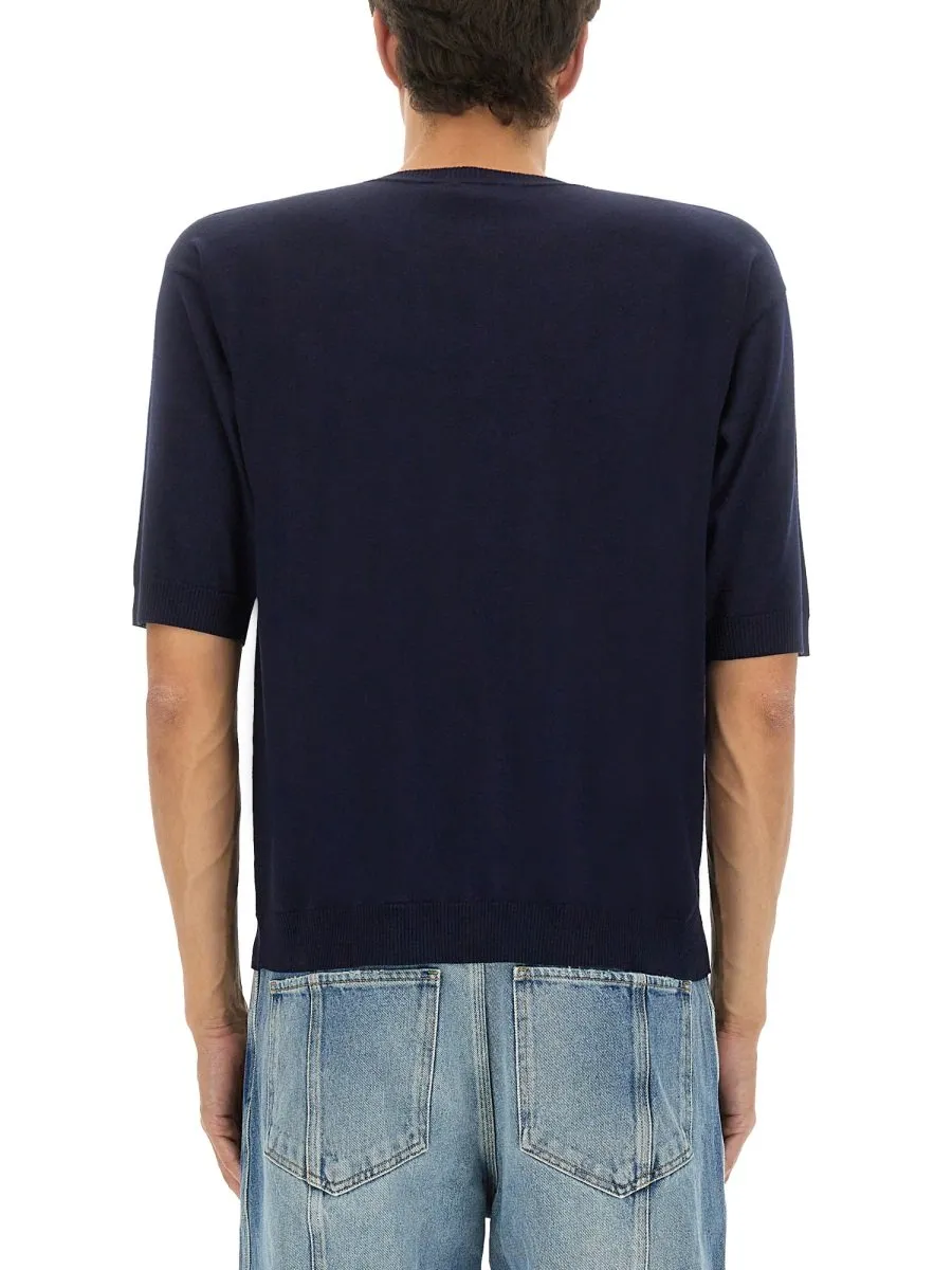 Moschino Short-Sleeved Knitted Jumper