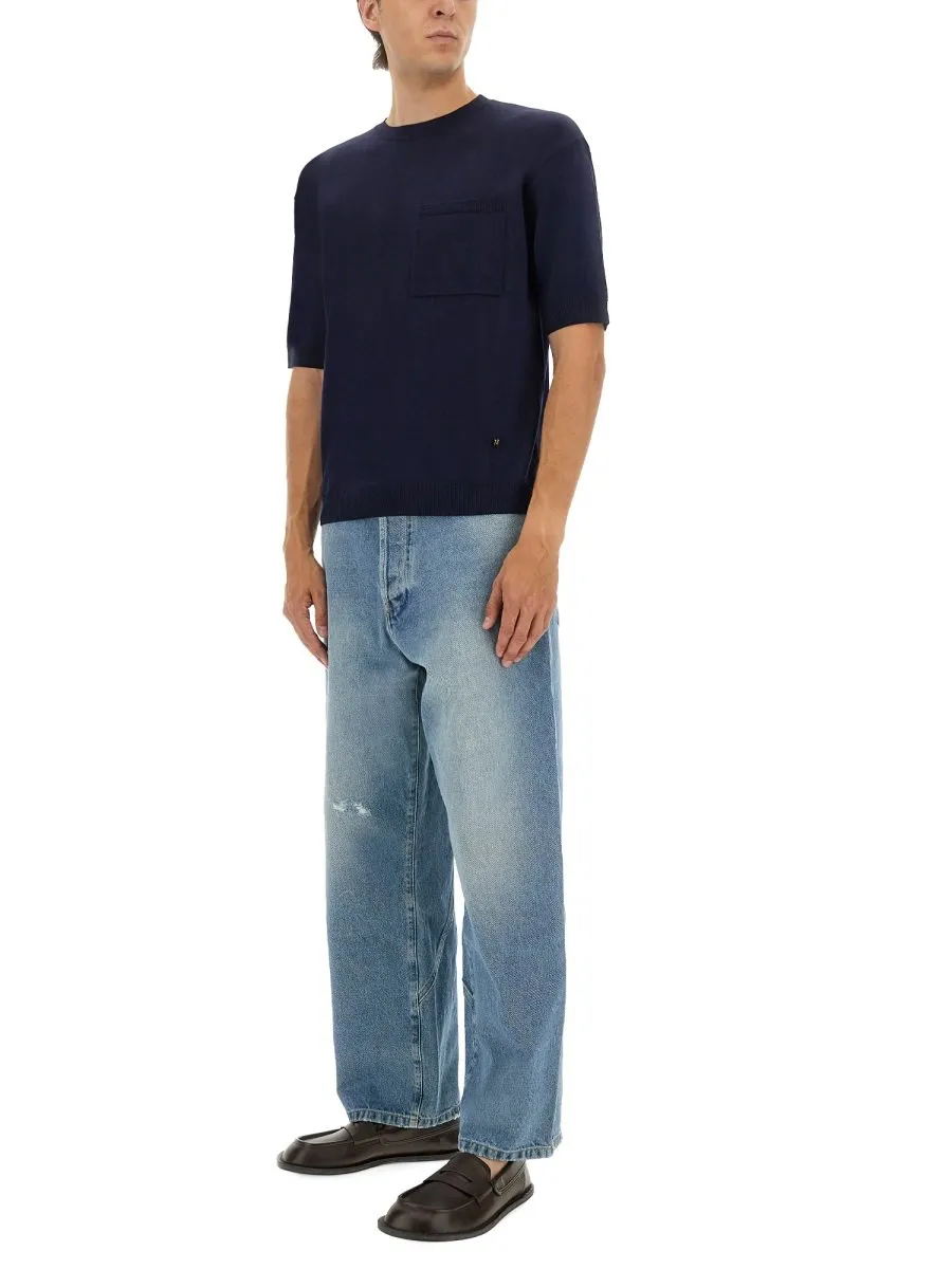 Moschino Short-Sleeved Knitted Jumper