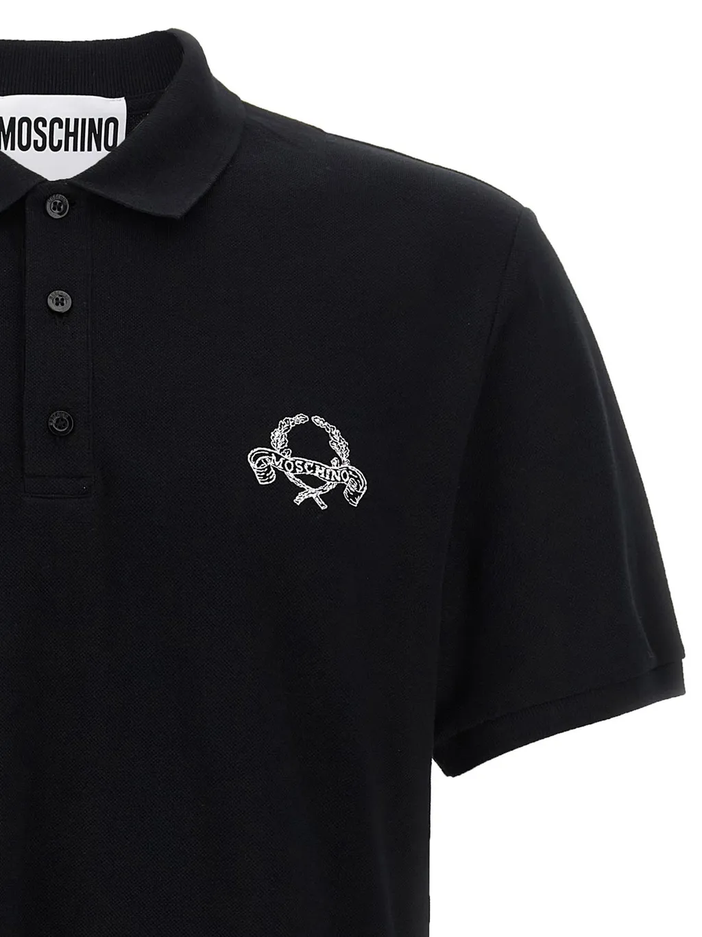 Moschino Laurel Embroidered Polo Shirt