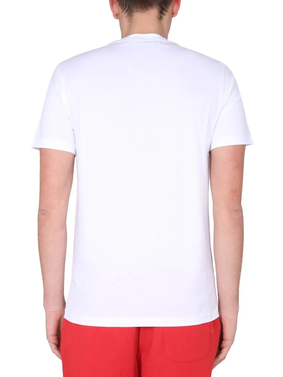 Moschino Logo Illustration-Printed Crewneck T-Shirt