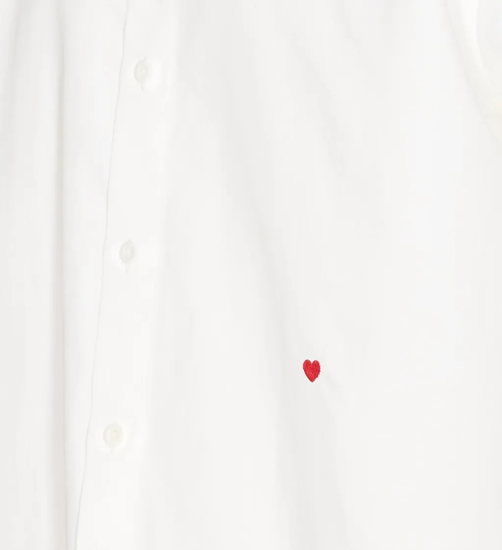 Moschino Heart-Embroidered Long Sleeved Shirt