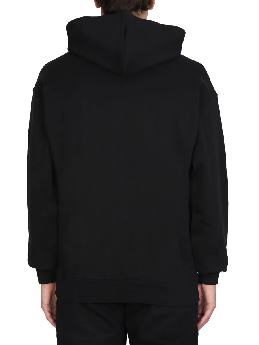 Moschino Logo Printed Drawstring Hoodie