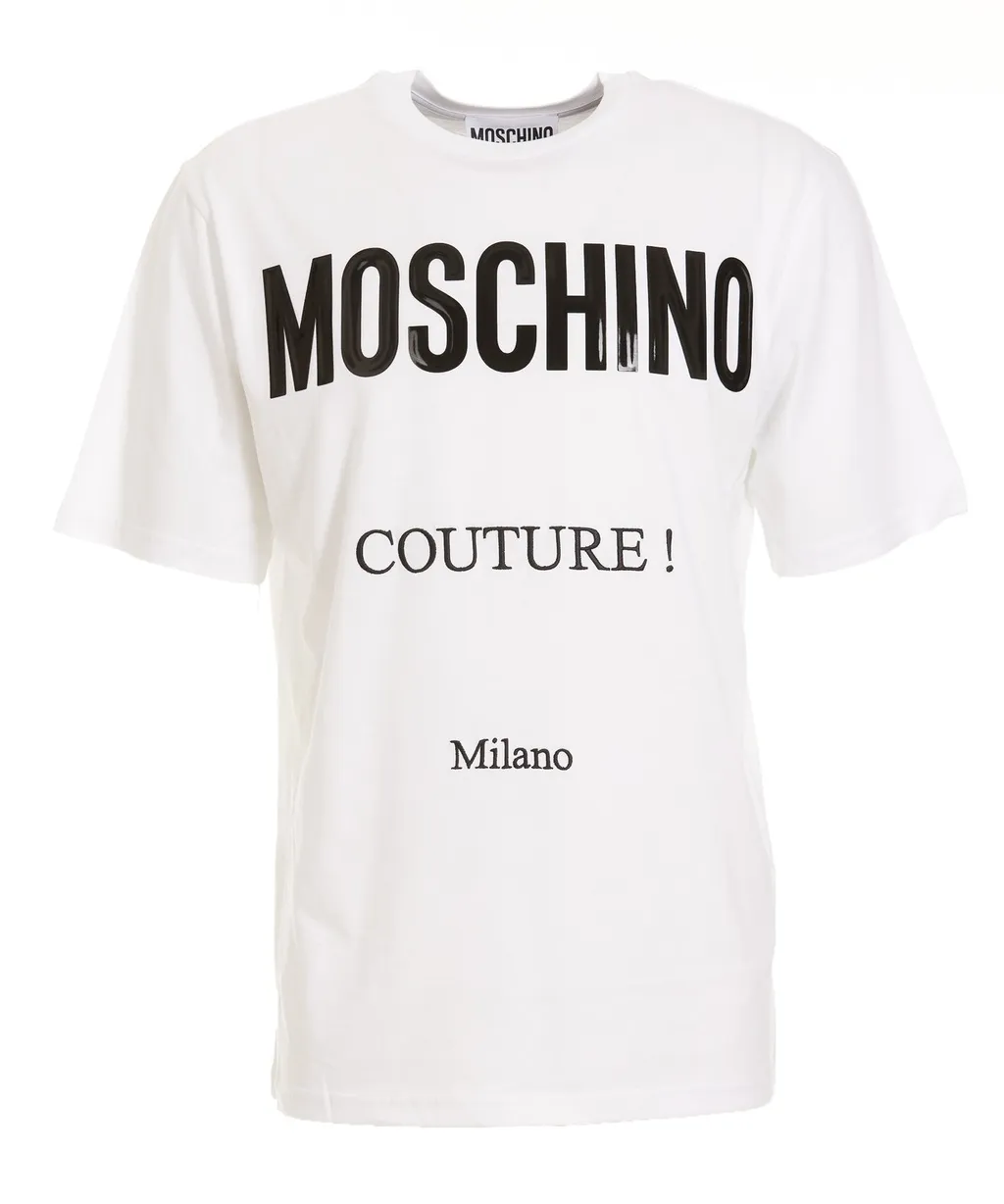 Moschino Logo Printed Crewneck T-Shirt