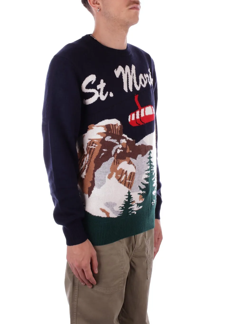 Mc2 Saint Barth Heron Pattern Jacquard Jumper
