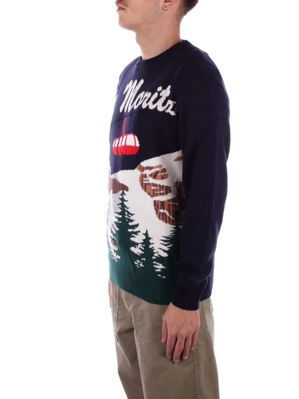 Mc2 Saint Barth Heron Pattern Jacquard Jumper