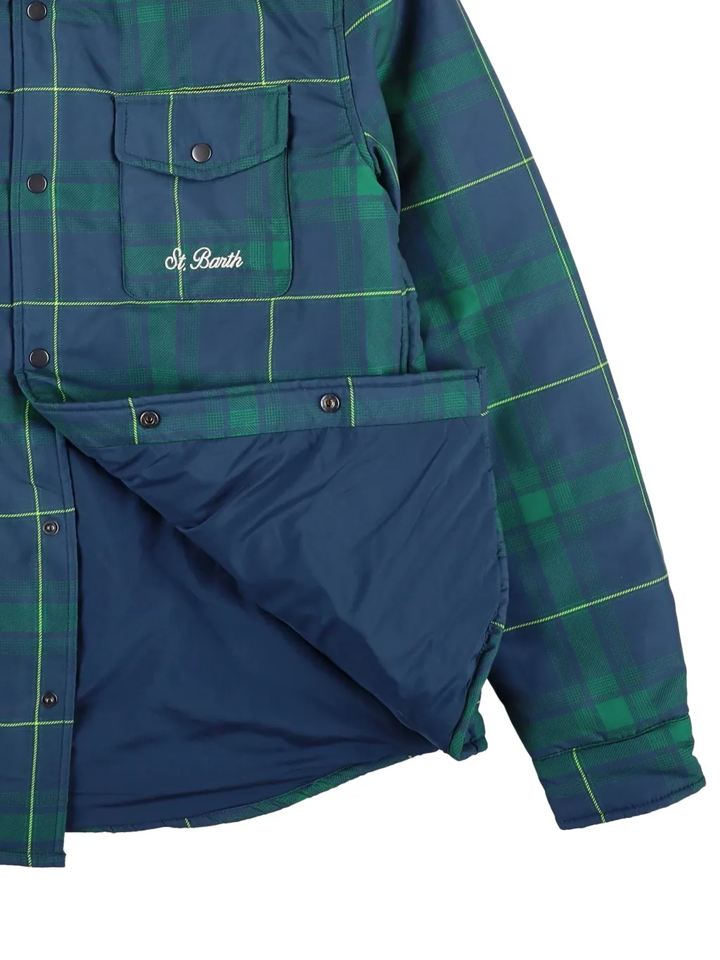 Mc2 Saint Barth Logo Embroidered Checked Shirt
