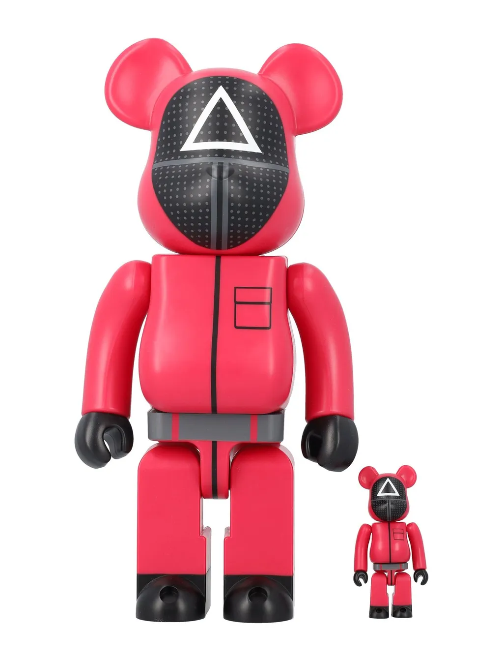 Medicom Toy X Squid Game Guard Triangle 100% + 400% Be@Rbrick Set