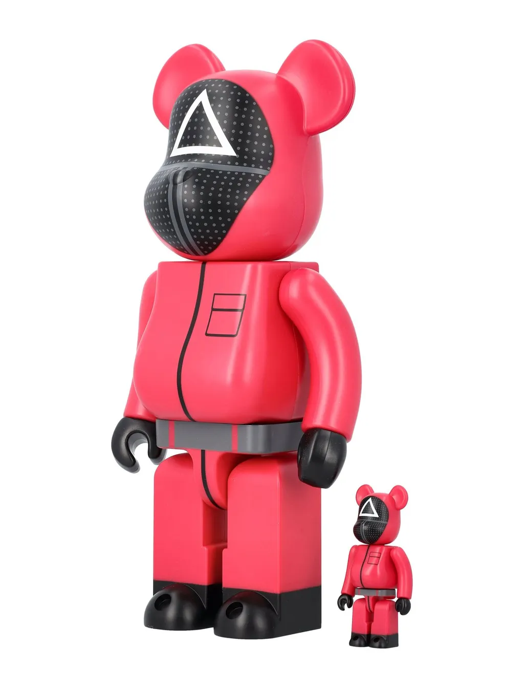 Medicom Toy X Squid Game Guard Triangle 100% + 400% Be@Rbrick Set