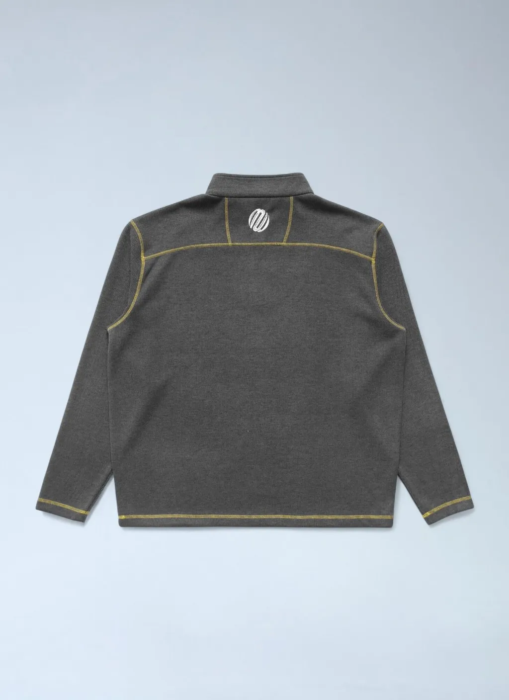 Metalwood Studio Topstitched Zip-Up Sweater