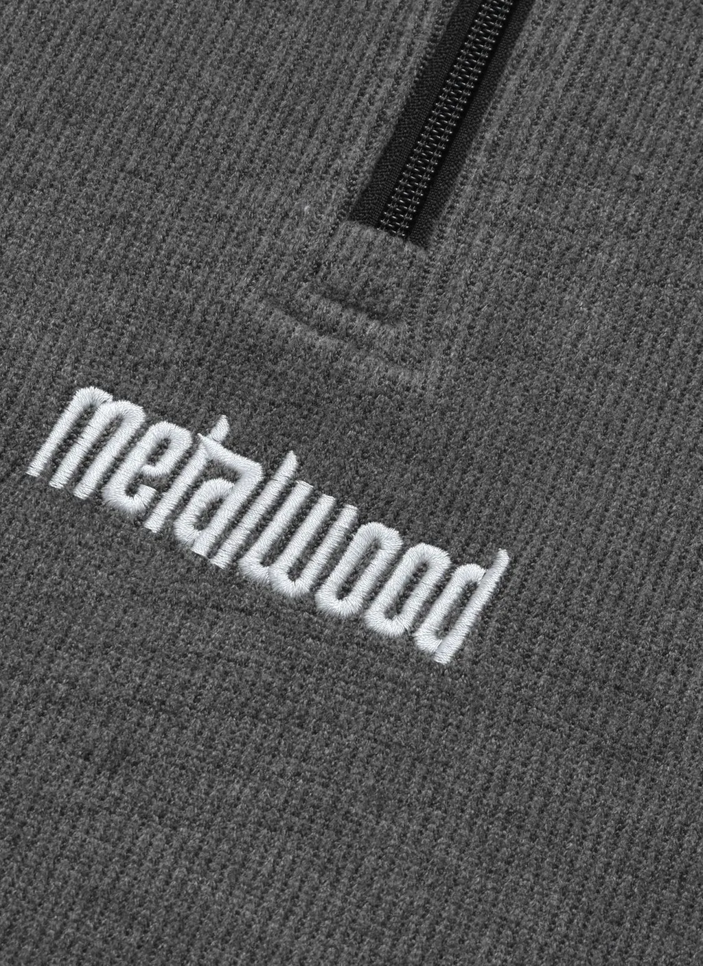 Metalwood Studio Topstitched Zip-Up Sweater