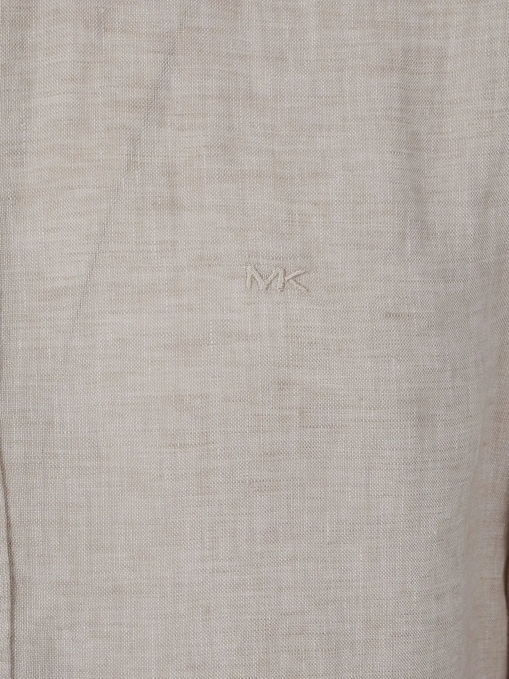 Michael Kors Slub-Texture Curved Hem Shirt