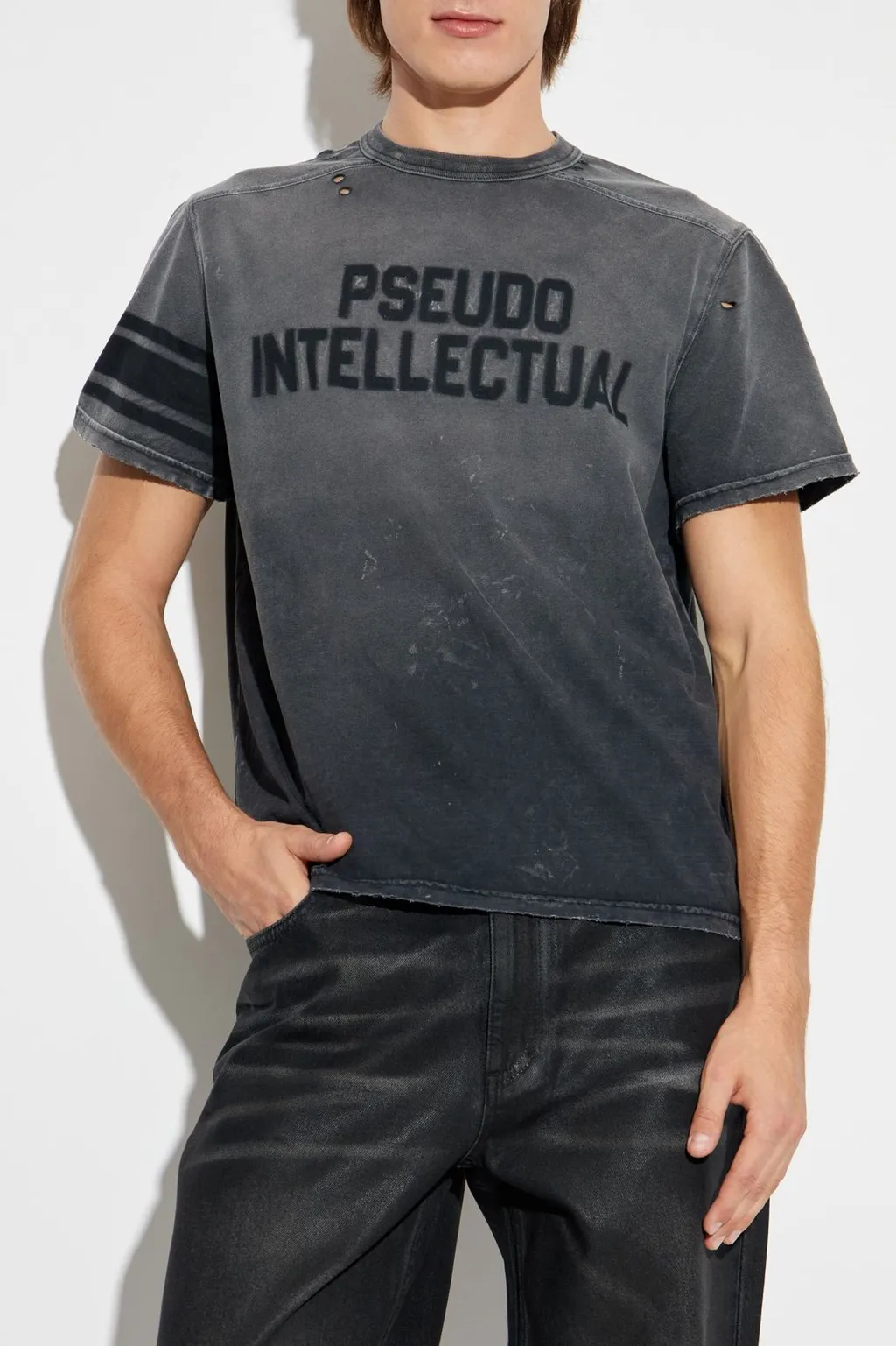 Misbhv Distressed Crewneck T-Shirt