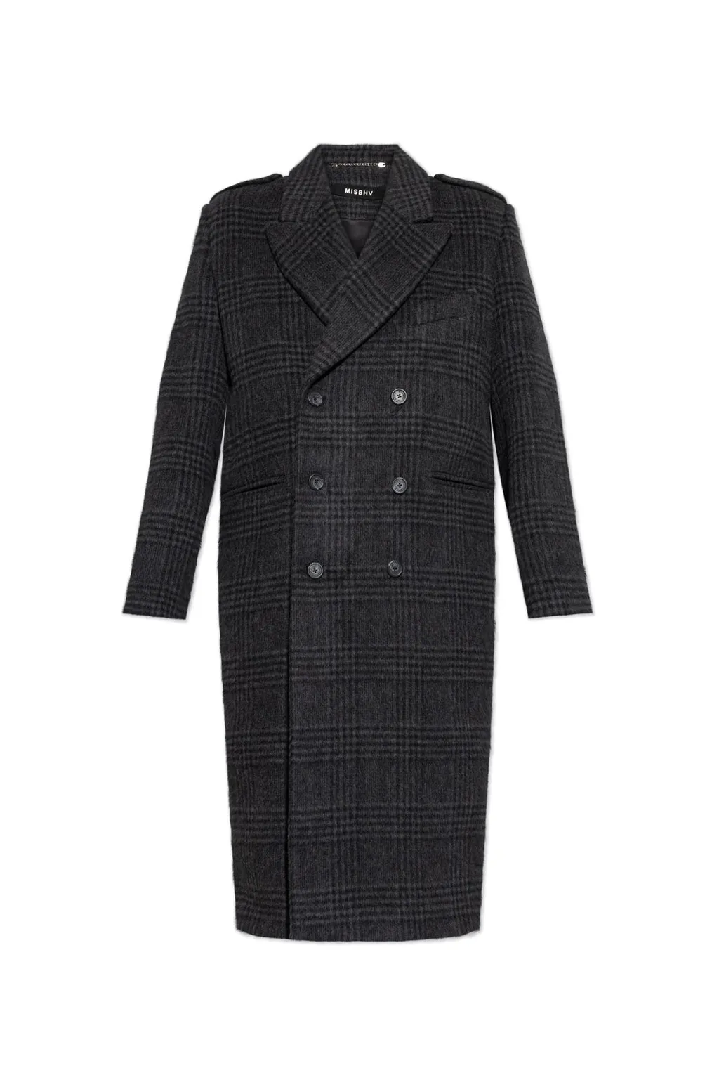 Misbhv Double-Breasted Checked Coat