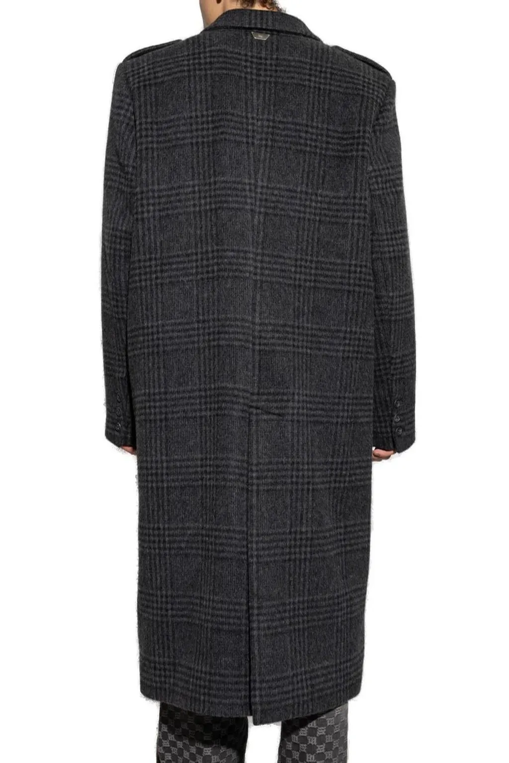 Misbhv Double-Breasted Checked Coat