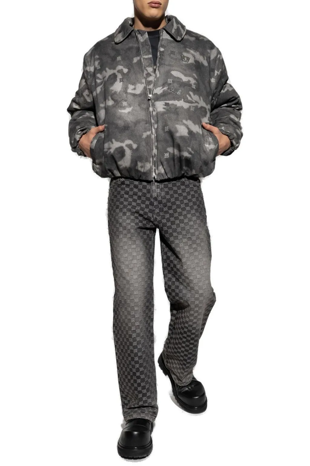Misbhv Camo Puffer Bomber Jacket