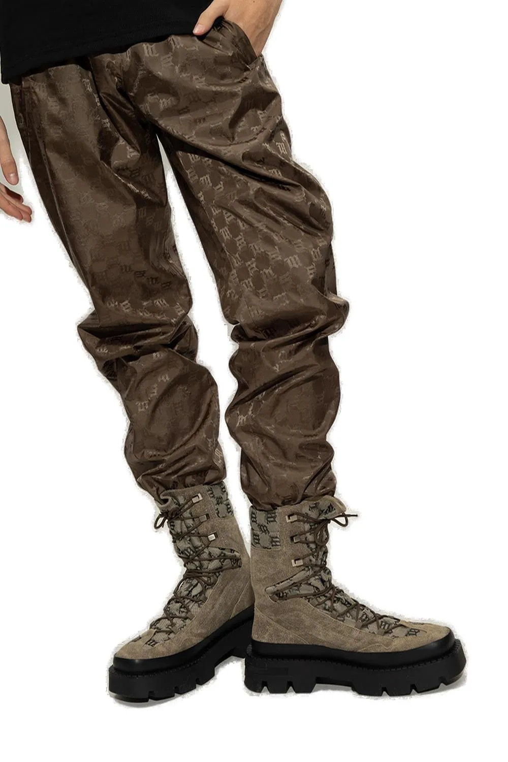 Misbhv Monogram Printed Tapered-Leg Trackpants