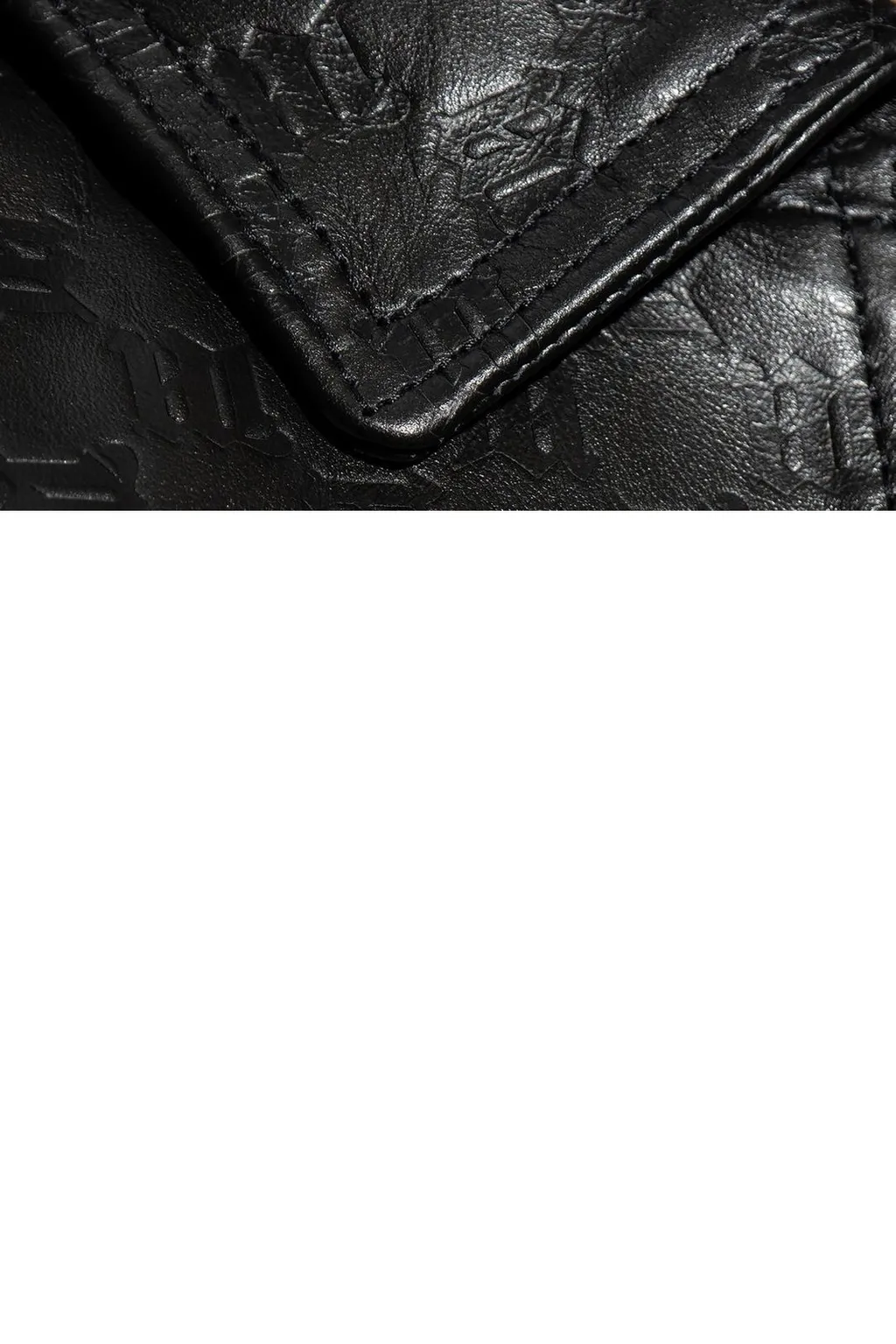 Misbhv Monogram Embossed Bandit Leather Jacket