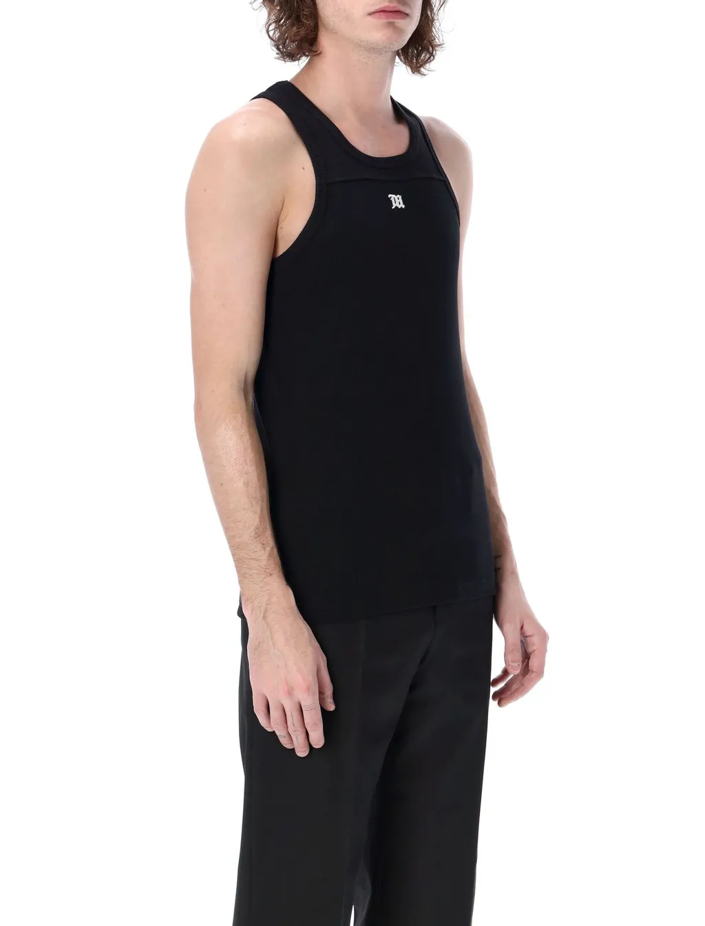 Misbhv Logo Embroidered Ribbed Tank Top