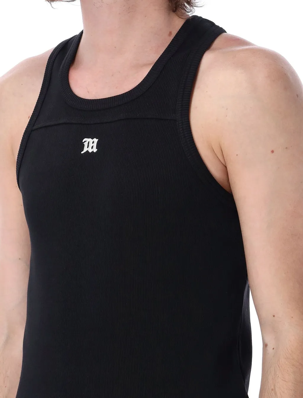 Misbhv Logo Embroidered Ribbed Tank Top